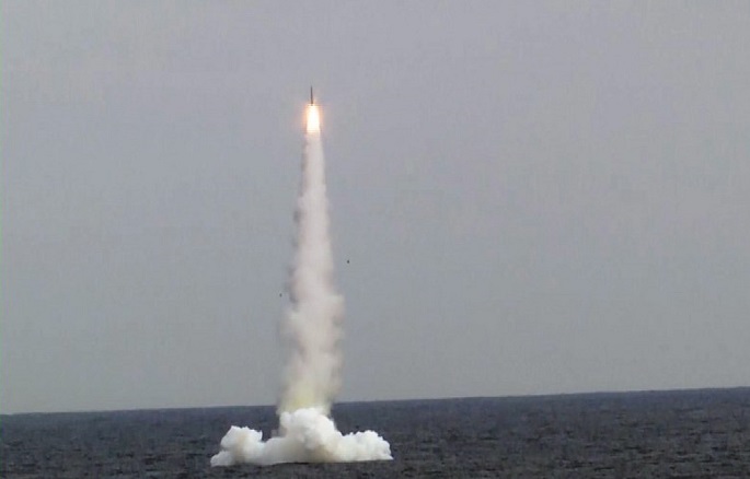 Russian submarine test-fires missile from Sea of Japan